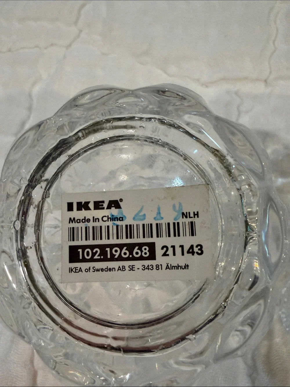 IKEa Clear Textured Glass Votive Candle Holders - Set of 2